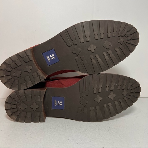 Caslon Burgundy Booties Stretch Shoe Size 7.5 Like New - Picture 5 of 10